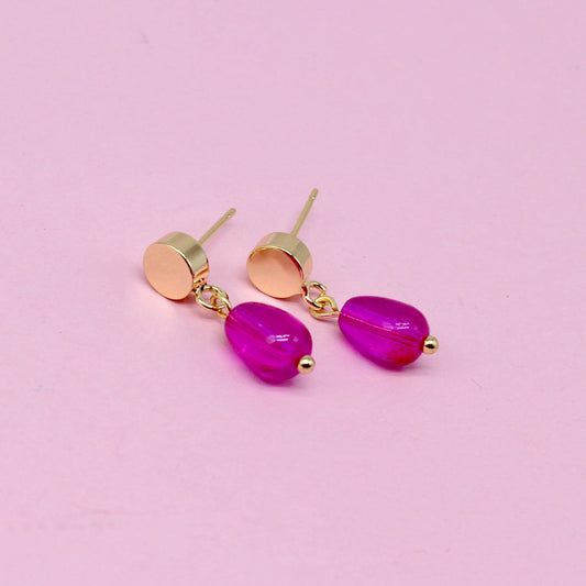 Juicy Pink Anni Dangle Earrings