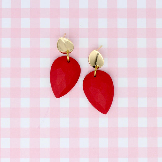 Red Zara Dangle Earrings