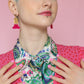 Pink Klimt Wing Dangle Earrings
