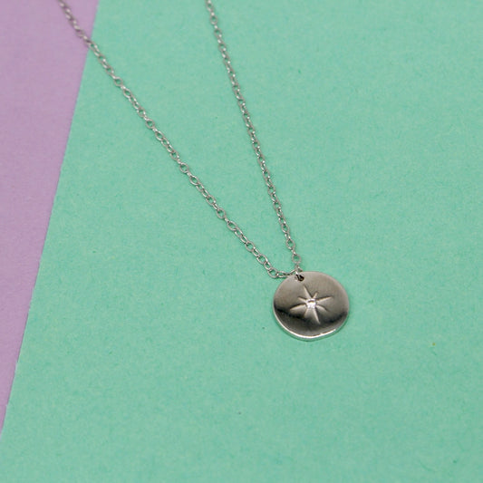 hypoallergenic jewellery - Silver North Star Amy Necklace - Super Moon London