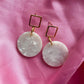 White Hayley Dangles - Super Moon London