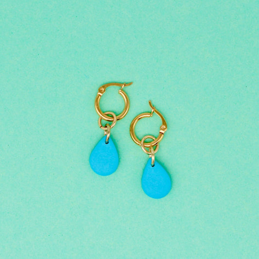 Turquoise Nerrisa Hoops - Super Moon London