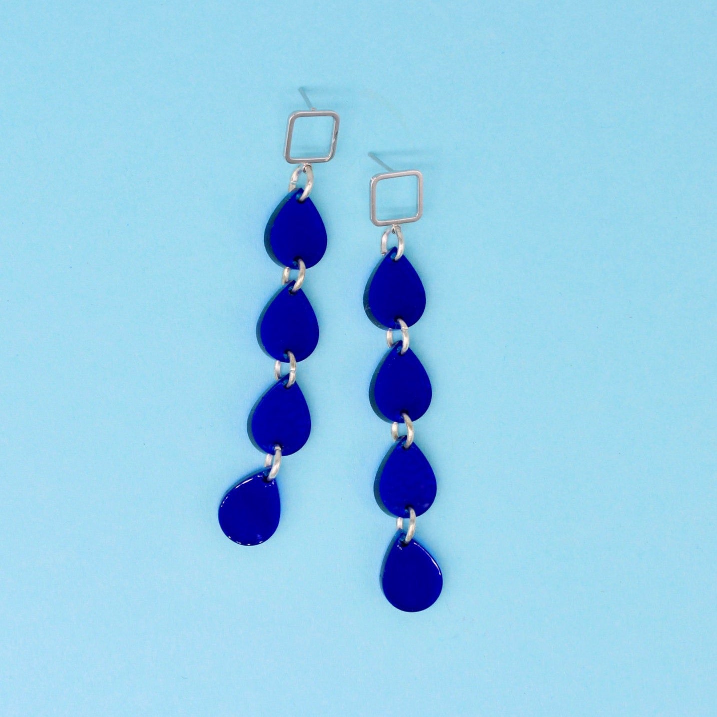 Cobalt Tess Dangle Earrings