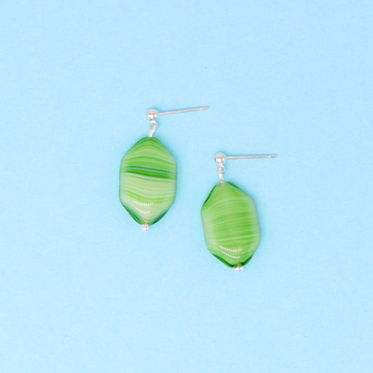 Green Marble Marge Dangle Earrings